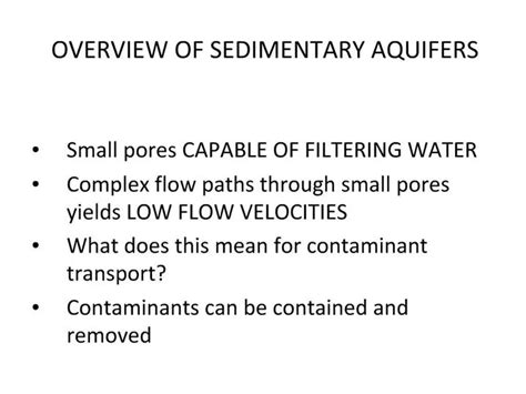 Ppt Overview Of Sedimentary Aquifers Powerpoint Presentation Free