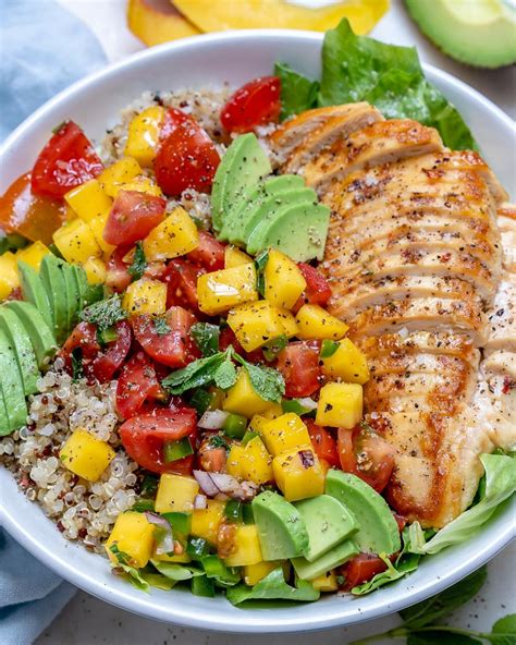 In a container big enough to fit the chicken, mix together all ingredients for the marinade. Eat Clean with these Healthy Mango Salsa Chicken Bowls ...