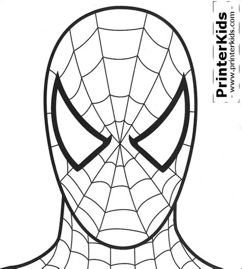 Printable Spiderman Mask Spiderman Coloring Page Baby Face