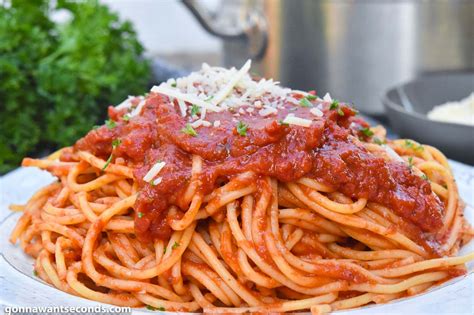 Italian Spaghetti Made W Simple Ingredients Gonna Want Seconds