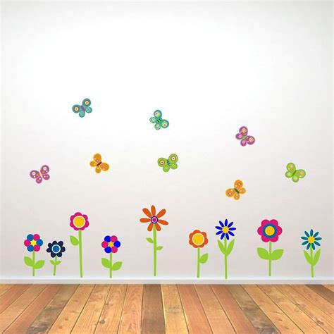 Jun 09, 2021 · the final size of 3d butterfly wall art on canvas is 10 x 10 inches. Flowers And Butterflies Wall Stickers By Mirrorin | notonthehighstreet.com
