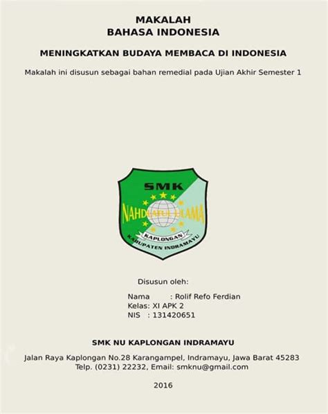 Contoh Cover Makalah Kelompok Kuliah - Download Contoh Lengkap Gratis ️
