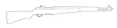 M1 Garand Lineart By Masterchieffox On Deviantart