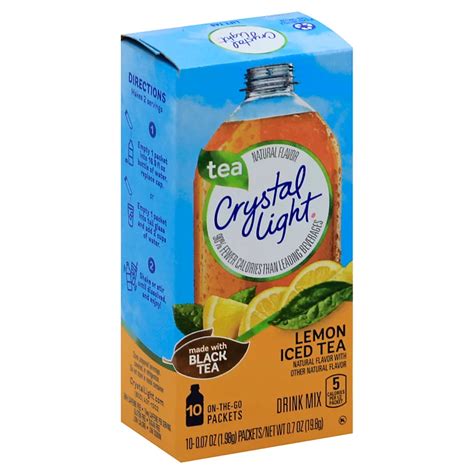 Crystal Light On The Go Natural Lemon Iced Tea Drink Mix Shop Tea At