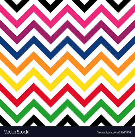 Colorful Rainbow Chevron Retro Decorative Pattern Vector Image