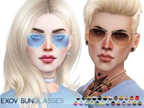 The Sims Resource Exov Sunglasses By Pralinesims Sims 4