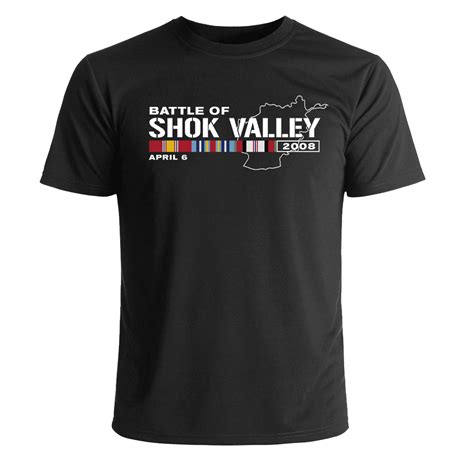 Battle Of Shok Valley T Shirt Afghanistan Battles And Operations T Shirts