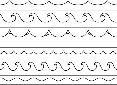 Waves Printable Template Free Printable Papercraft Templates