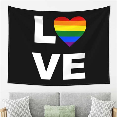 Nomruti Traditional Gay Pride Flag Love Lgbtq Tapestry Aesthetic Vintage Tapestry