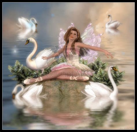 Swan Lake By Capergirl42 On Deviantart Unicorn And Fairies Fantasy