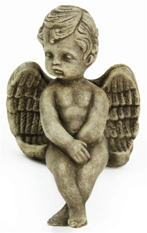 Innocent Angel Concrete Garden Statue Cement Religious Figure Etsy