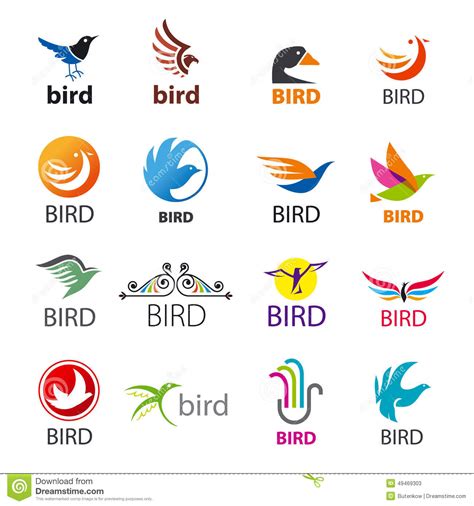 Set Of Vector Logos Birds Stock Vector Illustration Of