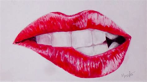 Lips Painting How To Paint Lips With Watercolors Step By Step