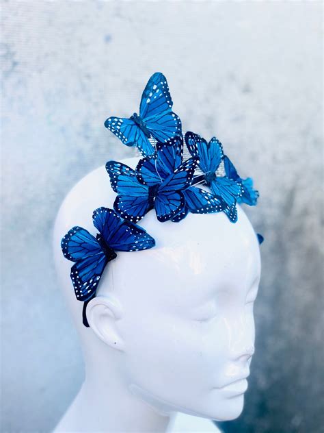 Blue Monarch Butterfly Headband Kids Adult Monarch Butterfly Etsy