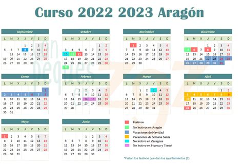 Calendario Escolar 20222023 Con Peques En Zaragoza