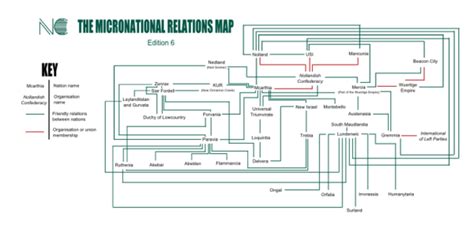 Micronational Relations Map Microwiki