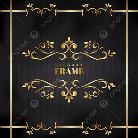 Golden Luxury Frame Vector Hd Images Golden Floral Luxury Frame Frame