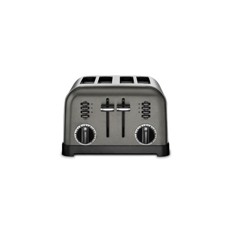 The stainless steel design means that water won't harm it as it is 100% rustproof. Cuisinart Classic 4-Slice Black Stainless Steel Toaster ...
