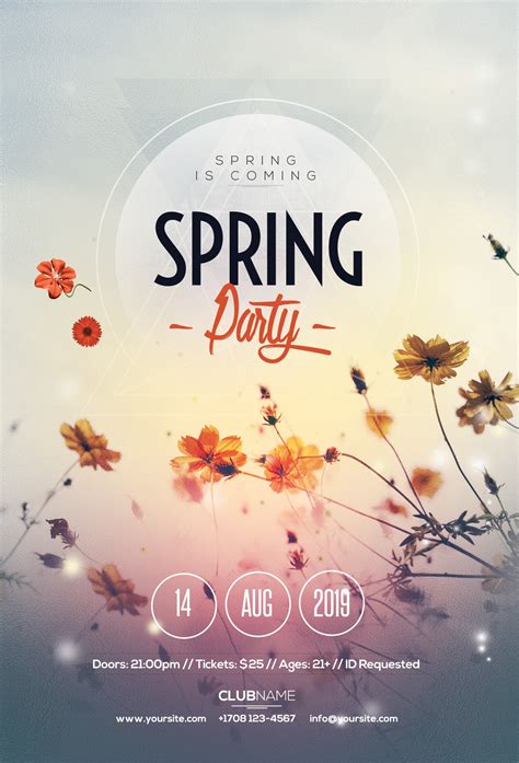 Spring Party Free Psd Flyer Template Stockpsd