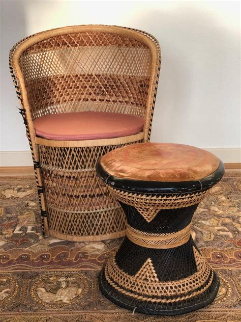 Maybe you would like to learn more about one of these? Authentic Woven Wicker Midcentury Set Round Armchair and ...