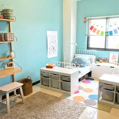 We did not find results for: Shared kids' room (Ikea Svalnas desk/shelf and Minnen beds ...