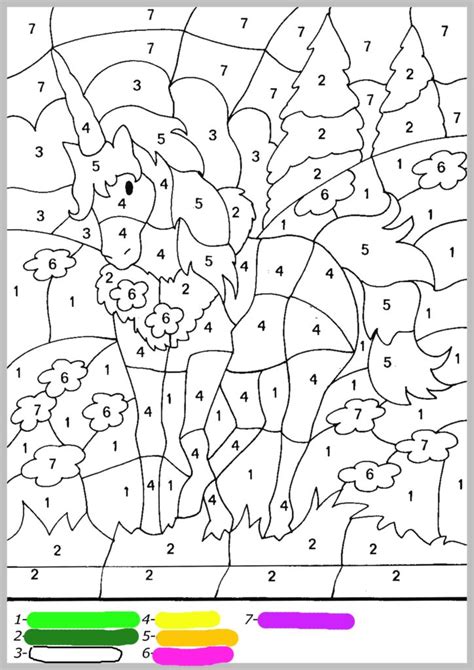 Color By Number Coloring Pages 100 Printable Coloring Pages