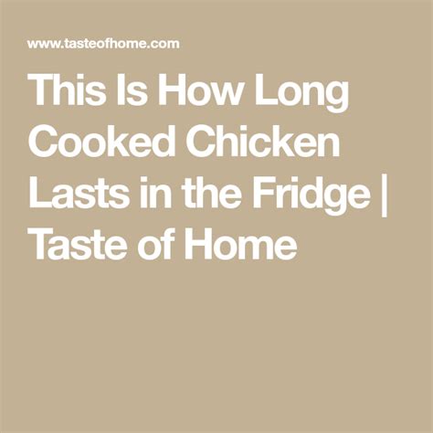 If we buy chicken breast and we're not going to use them the next day, she'll put them in the freezer. This Is How Long Cooked Chicken Stays Good in the Fridge ...