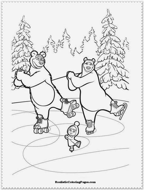 As you know, creative activities play an important role in child development. Masha And The Bear Coloring Pages | Realistic Coloring Pages