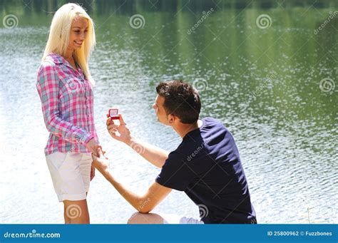 Young Man Proposal Stock Photo Image Of Engage Husband 25800962