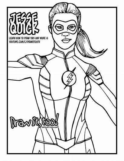 Jesse Quick Flash Coloring Drawittoo Draw Too