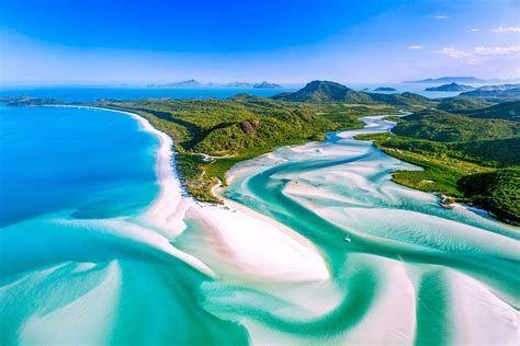 The Hill Inlet Whitsunday Islands In Queensland Australia From A