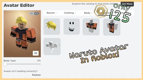 How To Make Naruto Avatar In Roblox Youtube