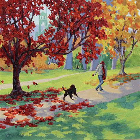 Walk In The Park Painting By Karen Ilari Fine Art America