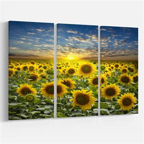 Charlton Home Field Of Blooming Sunflowers By Designart Piece
