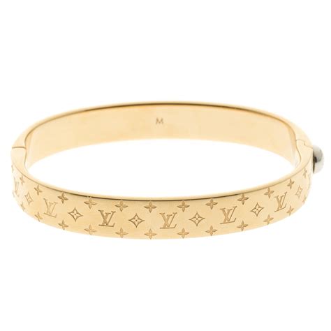 Louis Vuitton Nanogram Cuff Gold Tone Bracelet M Louis Vuitton The