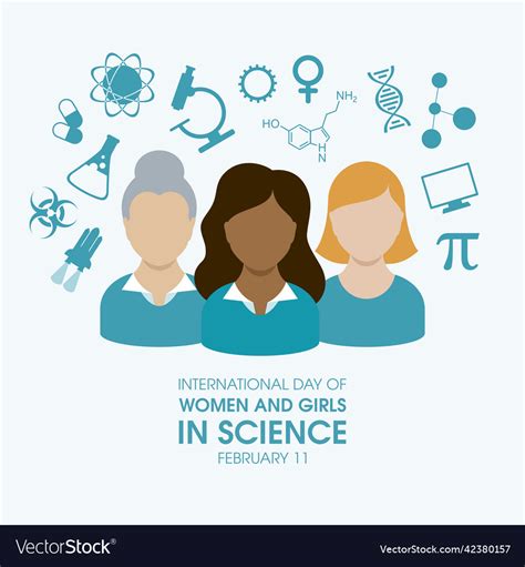 International Day Of Women And Girls In Science Vector Image