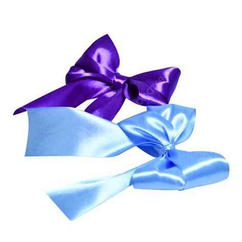 Two Tone Bow Purple Blue Satin Png Transparent Image And Clipart For