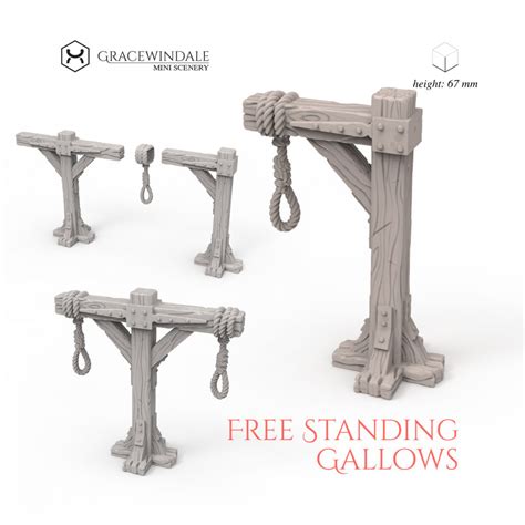 Stl File Set Of Gallows 🎲・template To Download And 3d Print・cults