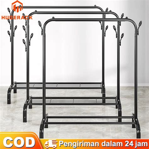 Jual Rak Gantungan Baju Besi Stand Hanger Gawang Baju Tingkat Jemuran