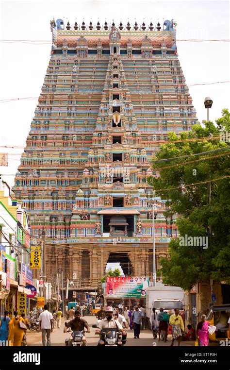 Gopuram Of Ranganathaswamy Temple At Srirangam Near Tiruchirappalli