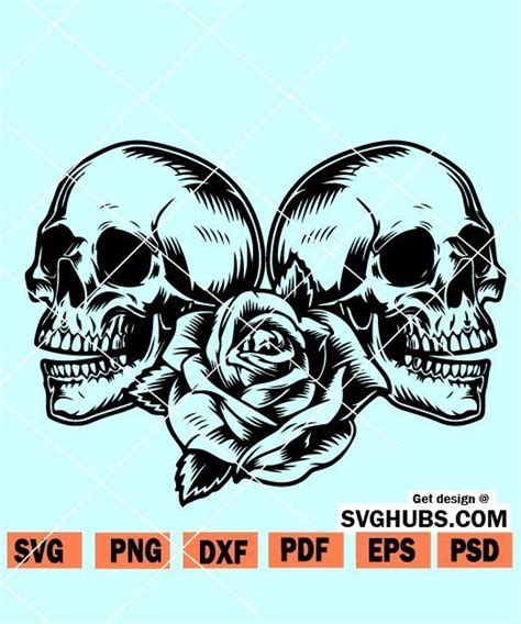 Floral skull SVG, flower skull SVG, Skull SVG file, Flower Skull SVG