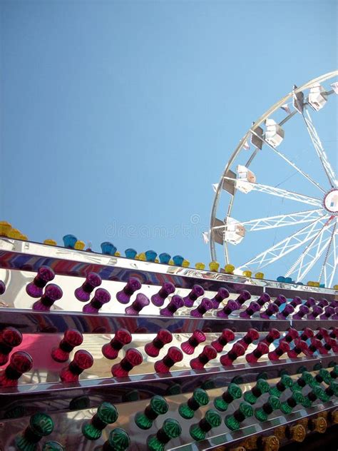 Colorful Lights And Ferris Wheel Stock Photo Image Of Funfair Spin