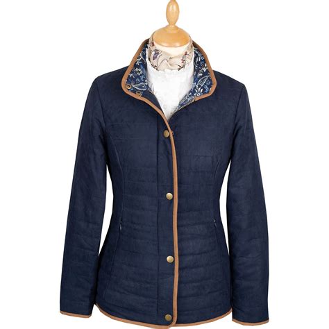 Navy Quilted Classic Jacket Cordings