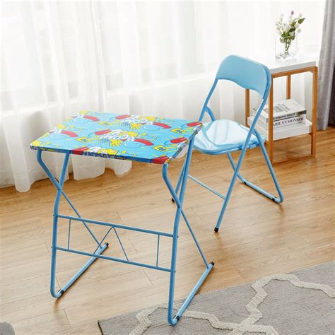 Giantex Kids Folding Table Chair Set Study Writing Desk Student Children Home School New Home Furniture 