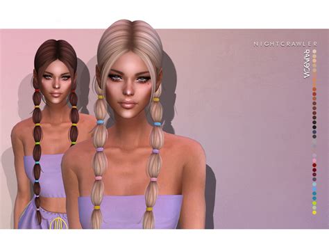 The Sims Resource Rainbow By Nightcrawler Sims 4 Hairs