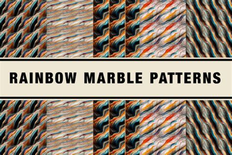 Rainbow Marble Seamless Patterns Graphic By Alavays · Creative Fabrica