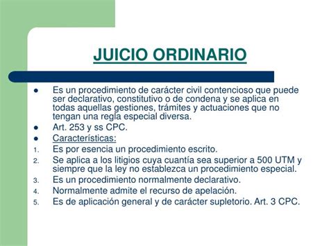 Ppt Juicio Ordinario Powerpoint Presentation Free Download Id810435
