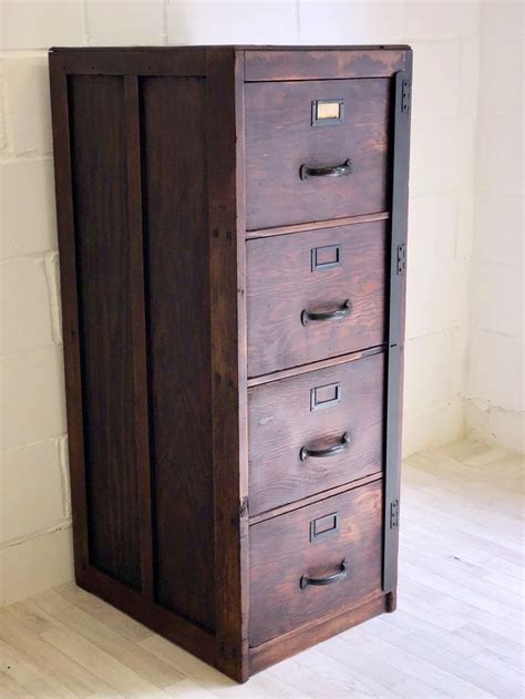 Shop for vintage file cabinets online at target. 1940s Vintage Filing Cabinet 4 Drawers With Metal Locking ...