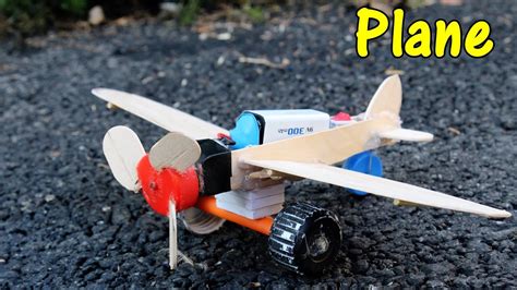 How To Make A Battery Powered Plane Using Dc Motor Youtube