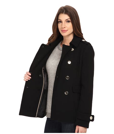 Calvin Klein Double Breasted Wool Coat At